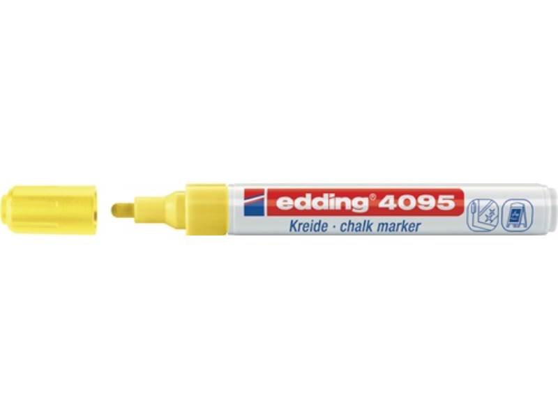 EDDING 4-4095065 Kreidemarker 4095 neongelb Strichbreite 2-3 mm Rundspitze