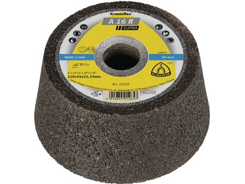 KLINGSPOR 13727 Schleiftopf C16 R 110/100 mm Stein/Beton (Guss bedingt) 16 Bohru