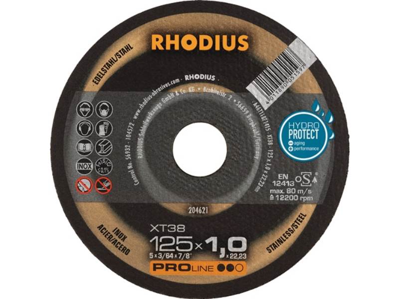 RHODIUS 205702 Trennscheibe XT38 D230x1,9mm gerade INOX Bohrung 22,23 mm