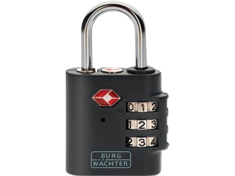 BURG-WÄCHTER 30961 Zahlenvorhangschloss TSA 77 Schlosskörperbreite 30 mm Guss fa