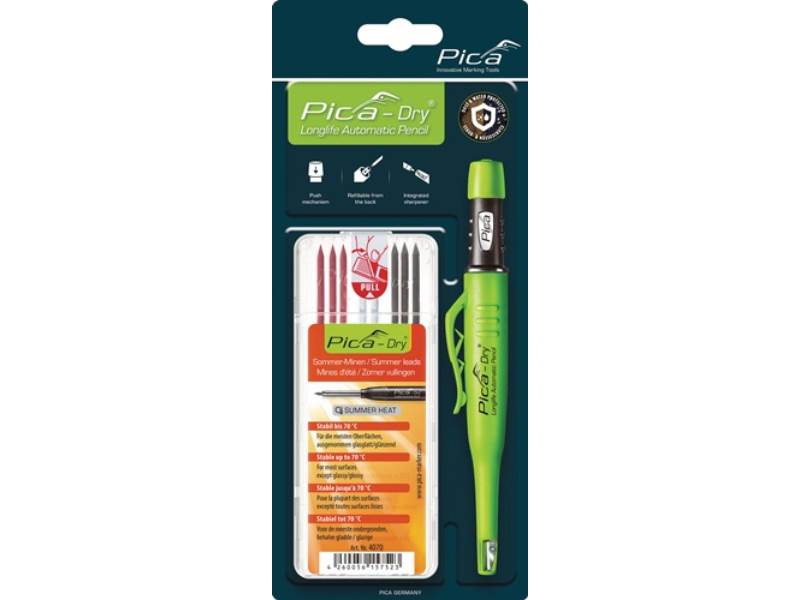 PICA 30407 Bau-/Tieflochmarker Pica-Dry Farbe sortiert  + Minenset 4000 871 414