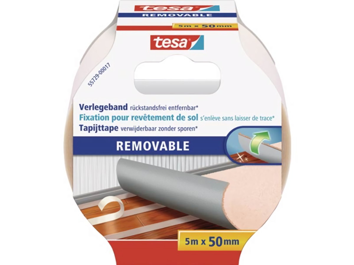 Doppelseitiges Verlegeband 55729 L.5m B.50mm