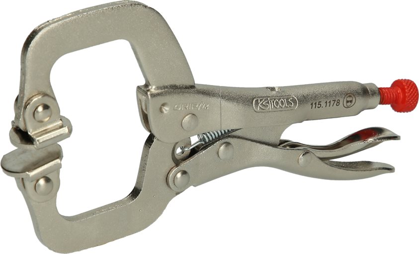 KS Tools 115.1178 Schweiß-Klammer-Gripzange beweglichen Spannbacken 0-25mm