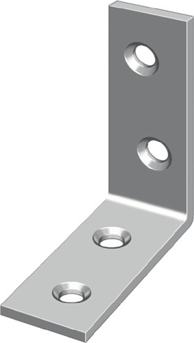 HOHAGE 555012 Stuhlwinkel Länge 50 mm Breite 15 mm Stärke 2 mm Eisen blau chroma