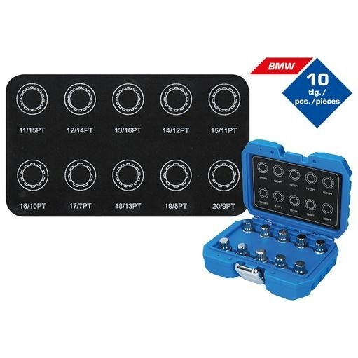 Brilliant Tools  BT691170 Felgenschloss-Sortiment für BMW, 10-tlg.