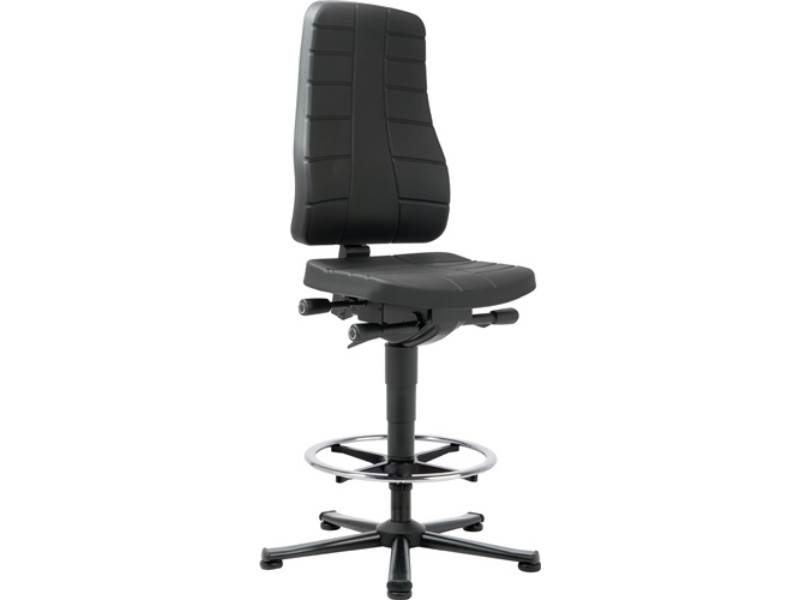 BIMOS 9641-2000 Arbeitsdrehstuhl All-In-One Highline Bodengleiter + Fußring Inte