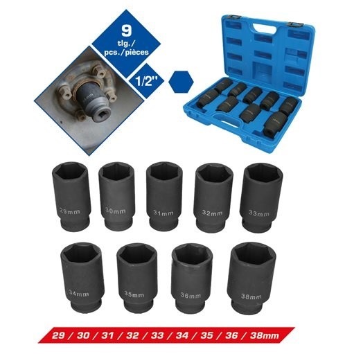 Brilliant Tools  BT671000 Antriebswellen-Stecknuss-Satz, 9-tlg.