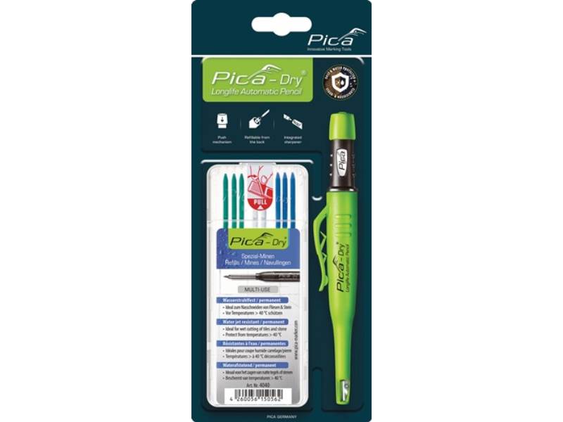 PICA 30404 Bau-/Tieflochmarker Pica-Dry Farbe sortiert  + Minenset 4000 871 854