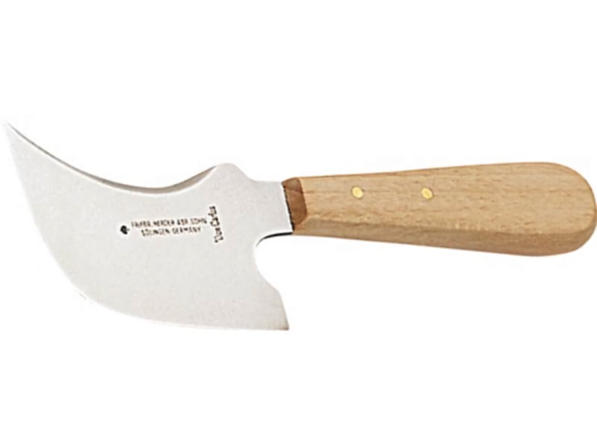 Bleimesser Klingenlänge 100 mm Viertelmond helles Holzheft