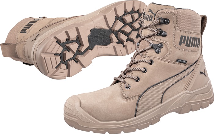 PUMA 630740801000040 Sicherheitsstiefel CONQUEST STONE HIGH Größe 40 W. 11 beige