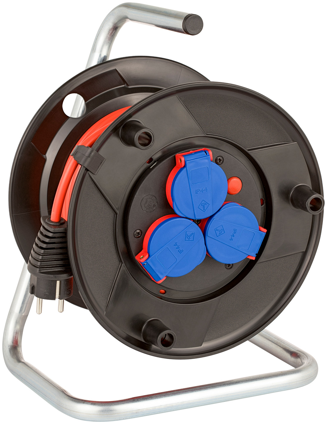 BRENNENSTUHL 1098530001 Kabeltrommel Basic 240 20m H05VV-F3G1.5 rot, 3fach