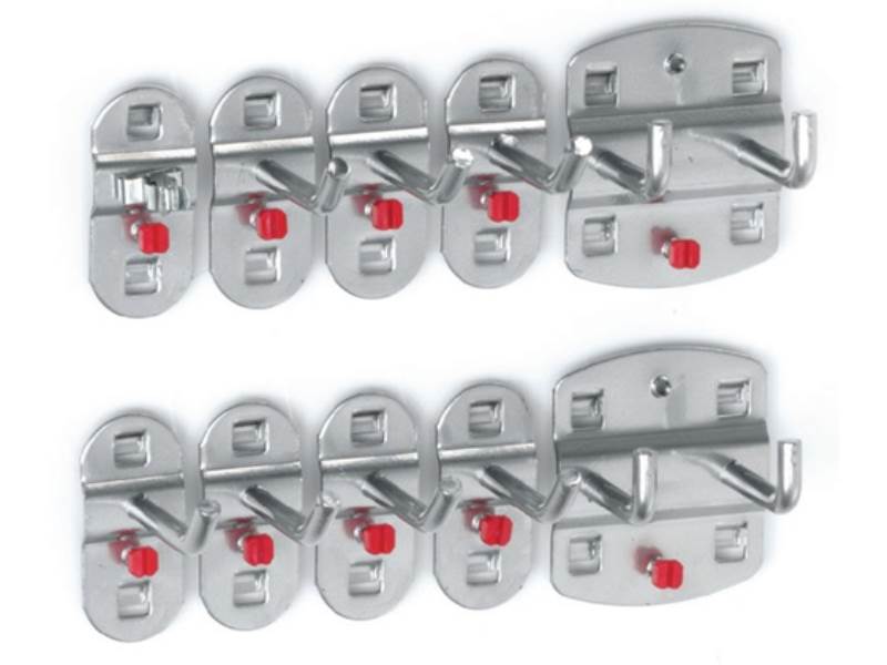 RASTERPLAN 4027.01.0001 Werkzeughalter  10-tlg. kunststoffbeschichtet 7 Haken/2