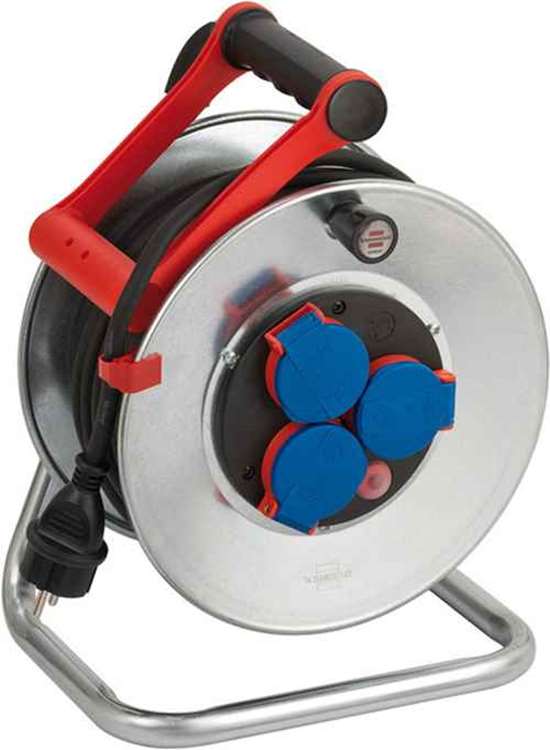 Brennenstuhl 1198520 Kabeltrommel Garant S240 25m H05RR-F3G1.5 3fach IP44 Thermo