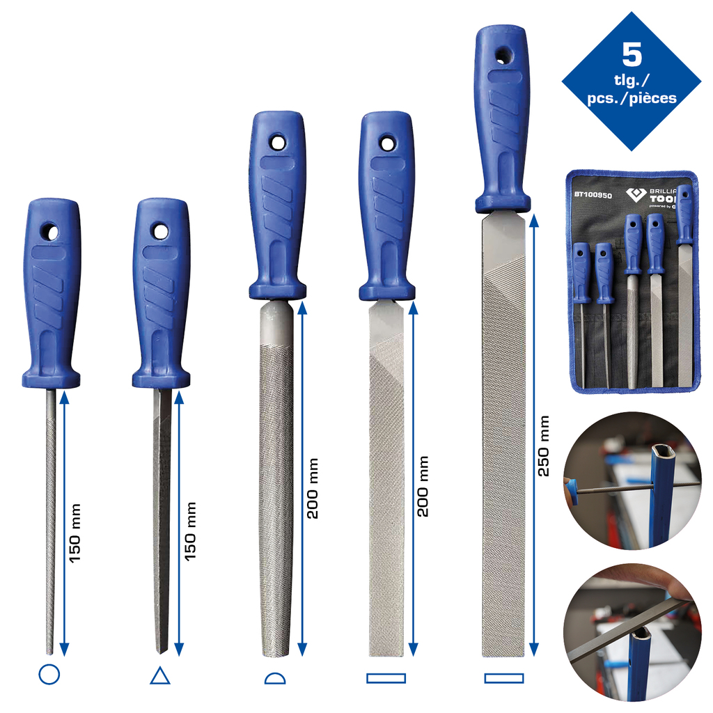 Brilliant Tools  BT100950 Feilen-Satz, 5-tlg