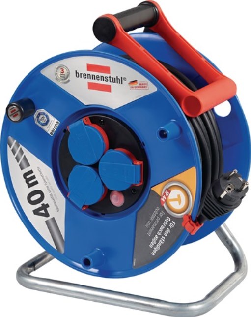 BRENNENSTUHL 1208380 Kabeltrommel Garant 40 m H07RN-F 3 x 1,5 mm² 290 mm 3 Schut