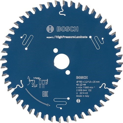 BOSCH 2608644133 Kreissägeblatt Expert for High Pressure Laminate Außen-Ø 165 mm