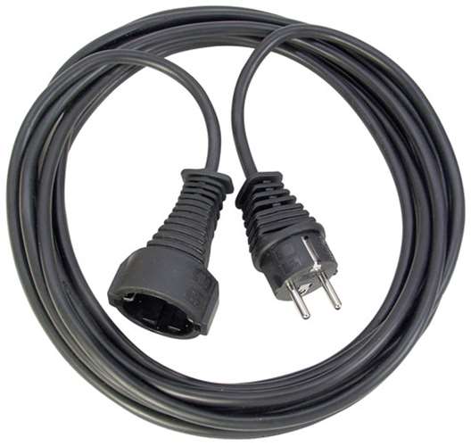 Brennenstuhl 1165010015 Verlängerungs-Kabel 2m H05VV-F3G1,5 schwarz
