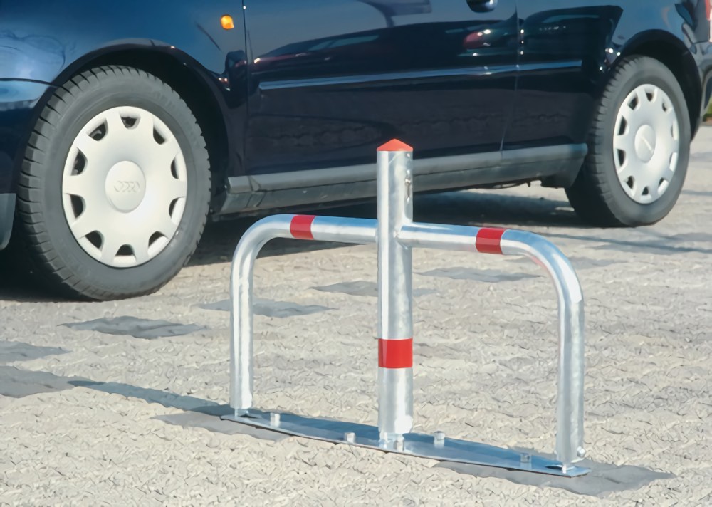 AS-505 CO Sperrbügel Höhe über Flur 500 mm silber, mit roten Reflexstreifen D.