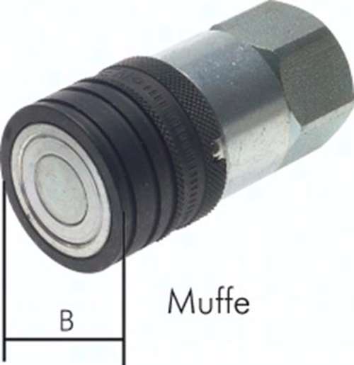 CEJN-Flat-Face-Kupplung ISO 16028, Muffe Baugr.2, G 3/8''  FFM 38-C