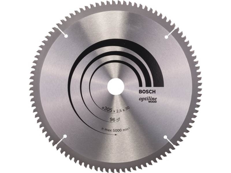 BOSCH 2608640442 Kreissägeblatt PRO Wood Außen-Ø 305 mm Zähnezahl 96 WZ/N Bohrun