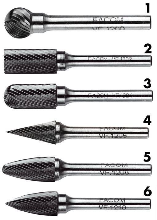 Facom VFA.610 Hartmetallfraeser 6 mm kegelfoermig