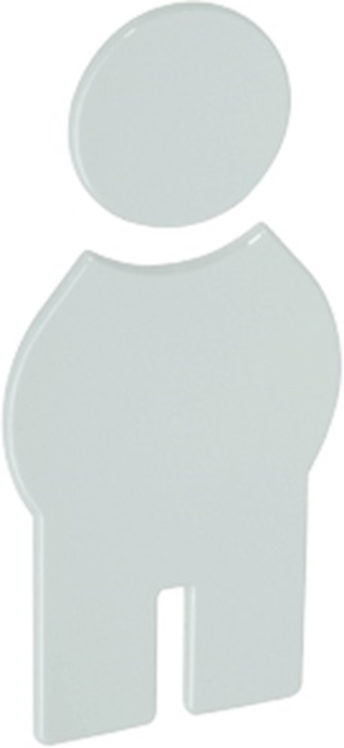 HEWI Symbol Mann 801.91.010 PA Farb-Nr.95 B.71,5mm H.150mm S.3mm