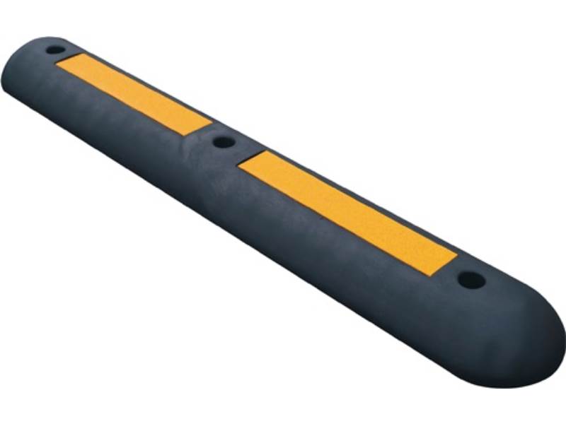 12260UN Leitschwelle L1000xB150xH60mm PVC schwarz mit gelben Reflexstreifen