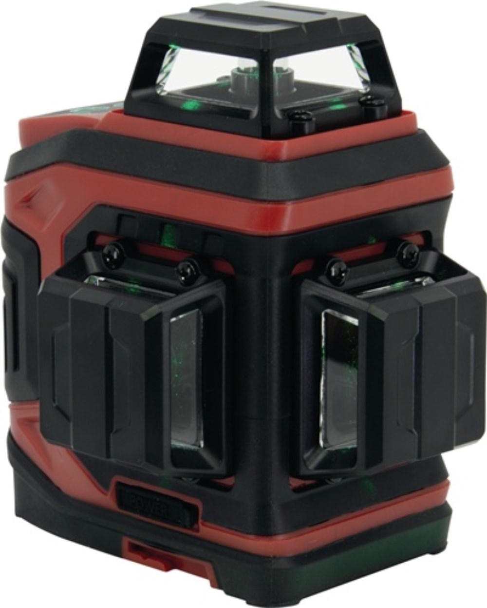 FUTECH 027.3DG-S Multilinienlaser MC3D BRAVE GREEN 2 x 40 m 2 mm/10 m  3D-Prismenlaser mit 1 grünen horizontalen Linie 360° rundumsicht und 2 vertikalen Linien rundumsicht (= Lotlinie oben und unten + 4 Winkel von 90°) · magnetisch gedämpfte Pendelnivelli