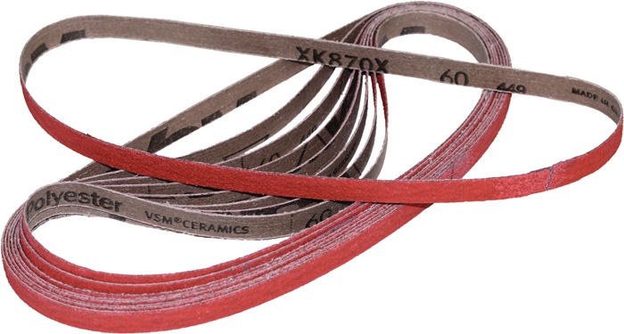 VSM 784111 Schleifband XK870F Länge 760 mm Breite 40 mm Körnung 60 für Stahl / T