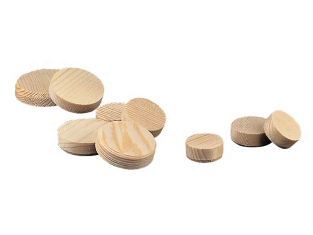 - Konusplättchen D. 15 mm Kiefernholz Inhalt je Karton ca. 1050 St.