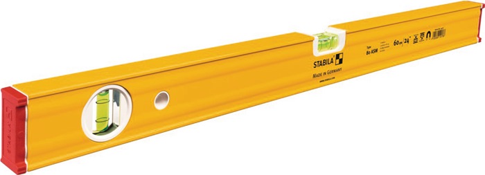 STABILA 19179 Wasserwaage 80 ASM 80 cm Aluminium gelb ± 0,5 mm/m