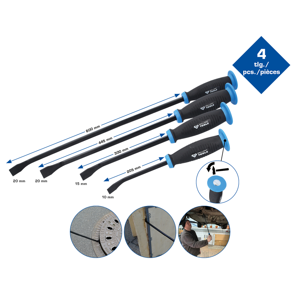 Brilliant Tools  BT091004 Stemmhebel-Satz, 4-tlg