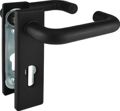 BEVER 80P Feuerschutzgarnitur 80P Kunststoff sw D/D für Türstärke 40-66 mm PZ kä