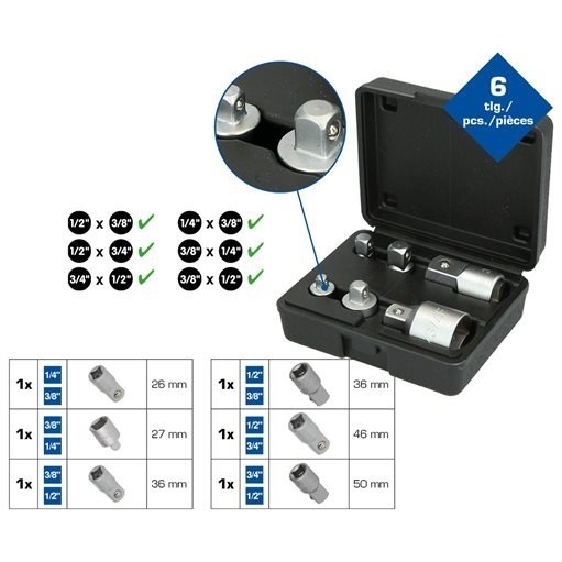 Brilliant Tools  BT024006 Adapter-Satz, 6-tlg.