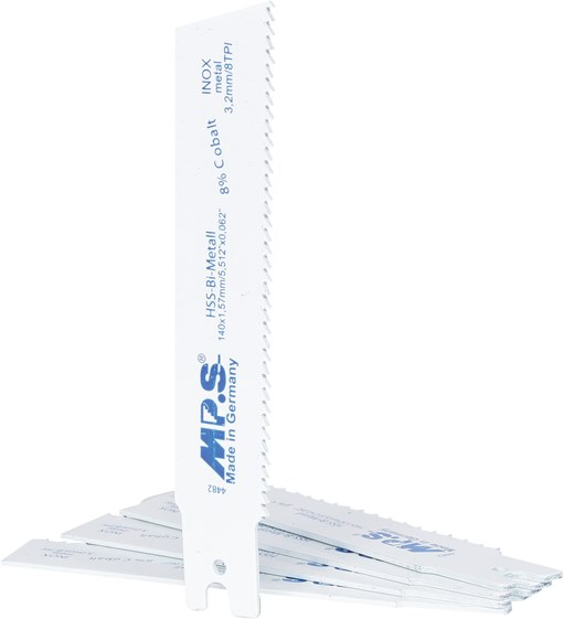 KS Tools 129.4482 Säbelsägeblatt Rems, HSS-Bi-Metall, 140mm, 3,2mm, 5er Pck