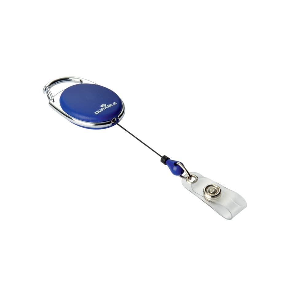 832407 Ausweishalter  mit Druckknopfschlaufe Bandlänge 800 mm blau