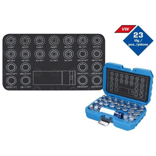 Brilliant Tools  BT691260 Felgenschloss-Sortiment für VW, 23-tlg.