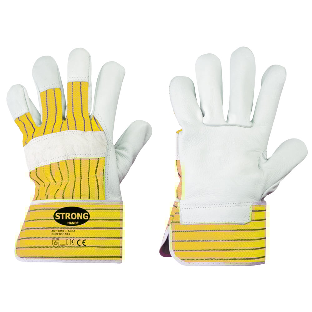 Gr .10,5 *AGRA* STRONGHAND® HANDSCHUHE naturfarben *AGRA* STRONGHAND® GLOVES