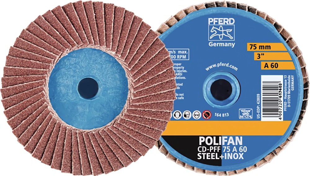 PFERD TOOLS 42719106 Fächerschleifscheibe COMBIDISC-Mini-POLIFAN Ø 50 mm Körnung