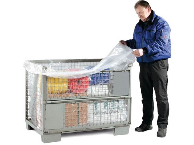 8160049 Seitenfaltensack  HD-PE naturtrüb 25 µm B1300+950xL1850mm