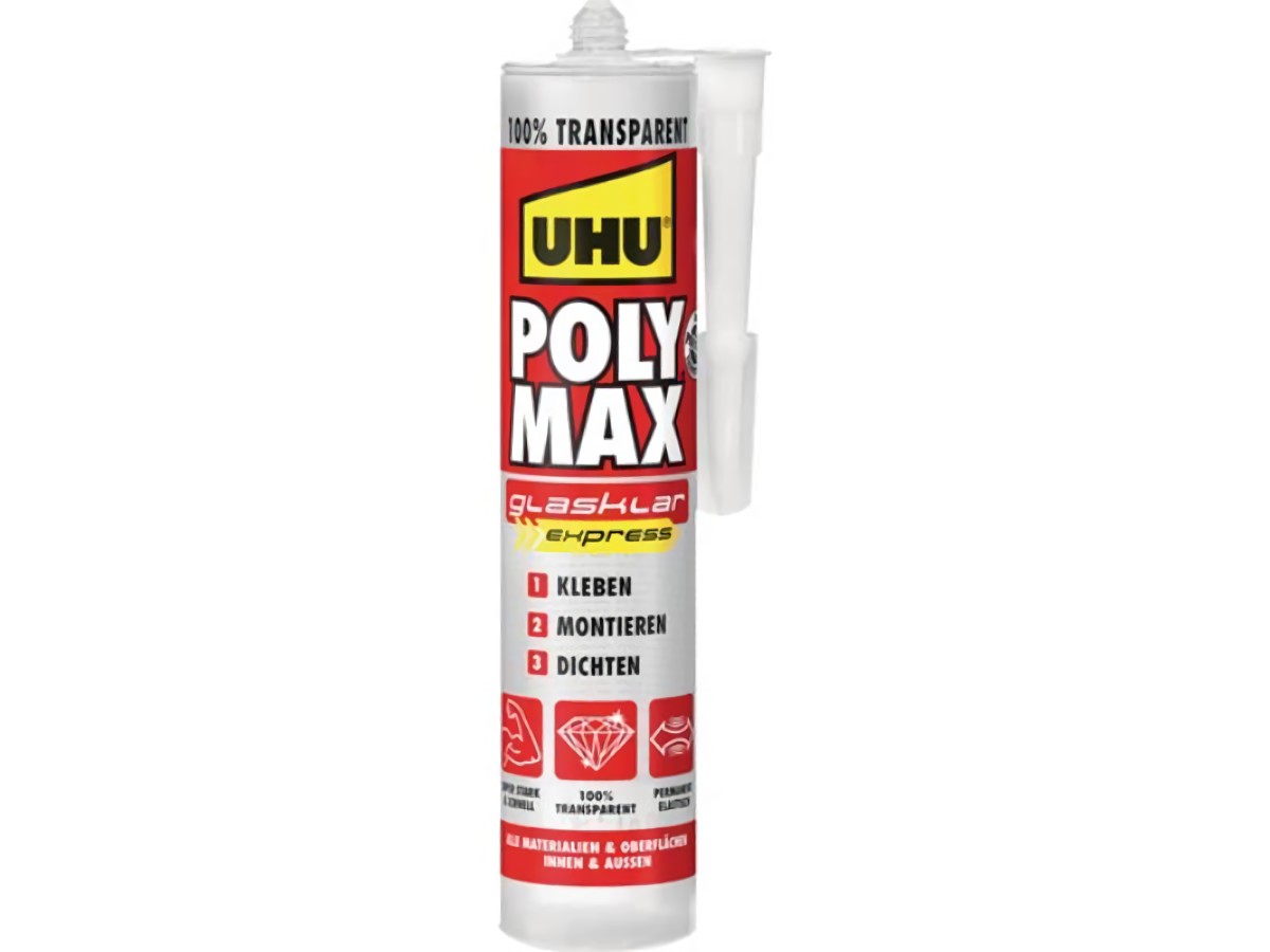 UHU 47855 Kleb- und Dichtstoff POLY MAX POWER transparent 300 g