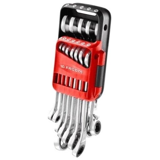 Facom 467B.JP12PB Knarren-Ring-Maulschluessel, Set 12-tlg