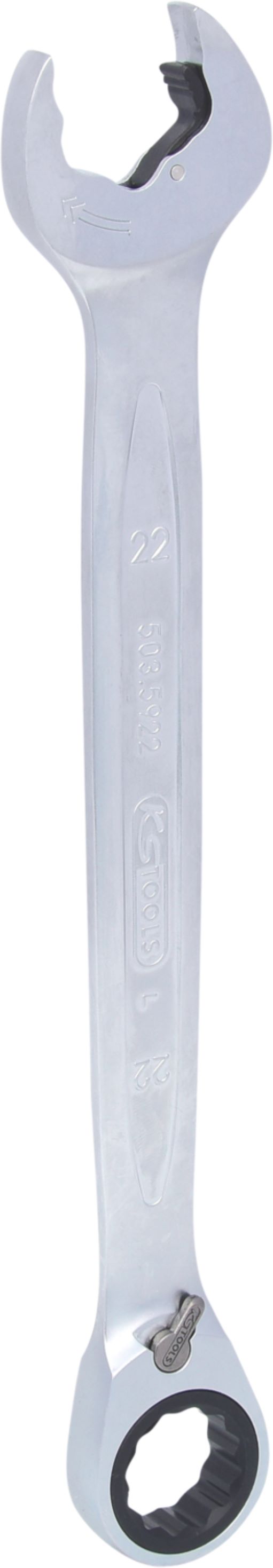KS Tools 503.5922 DUO GEARplus Ringmaulschlüssel,Maul-Ratschenfunktion 22mm, ums