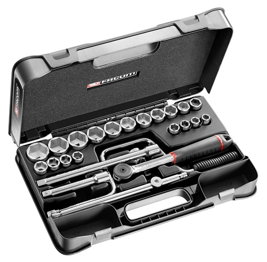 Facom S.161-3P6U Steckschluessel-Set 1/2 S.161B, 25-tlg