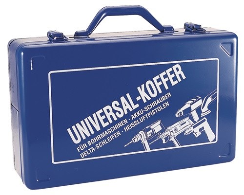 Werkzeugmaschinenkoffer B620xT320xH165mm Schaumstoffeinlage f.Winkelschleifer aus Stahlblech mit Schaumstoffeinlage Weitere technische Eigenschaften: · Ausführung: für Winkelschleifer 180/230mm Scheibendurchmesser