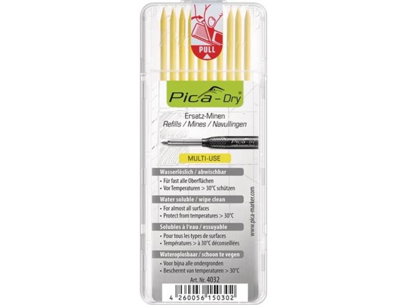 PICA 4032 Minen-Set Pica-Dry 10x gelb feucht abwischbar