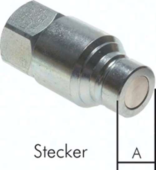 CEJN-Flat-Face-Kupplung ISO 16028, Stecker Baugr.2, G 3/8''  FFS 38-C