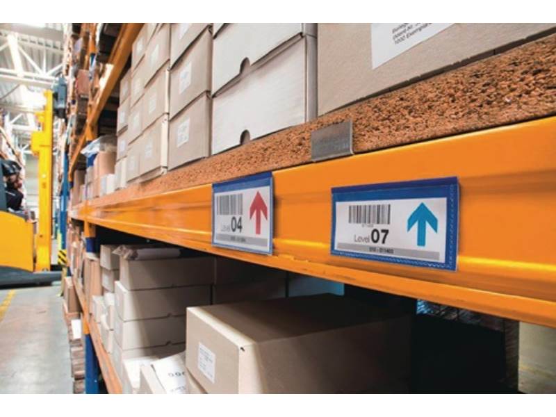 DURABLE 1742-07 Etikettentasche B150xH67mm blau magnetisch