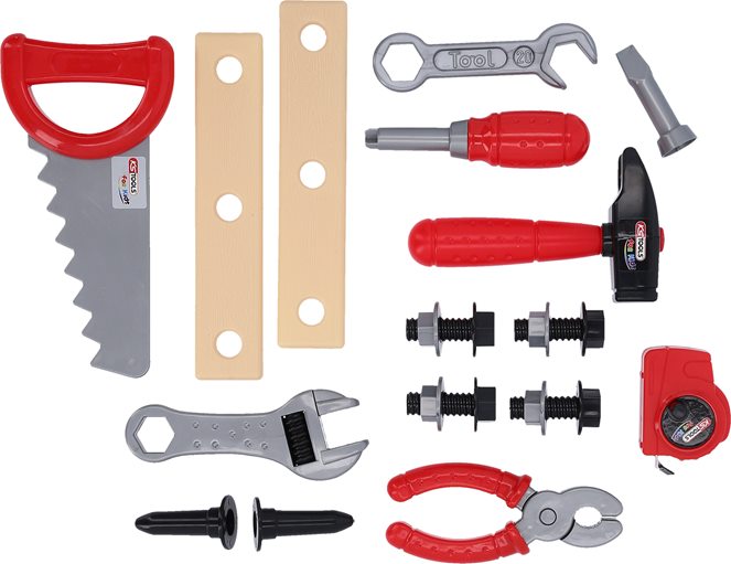 KS-Tools 100203 Kinder Werkzeug-Satz mit Werkzeugkoffer, 21-tlg