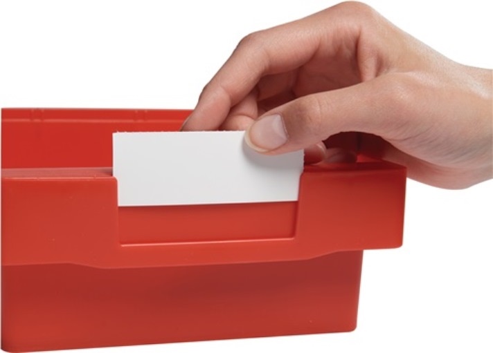 LA-KA-PE VKB 186 WEIß -50 Etikett  weiß für Regalkästen B.186 mm